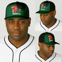 Morocco Football Baseball Net Cap Atlas Lions Champions African Green Islamic Pattern