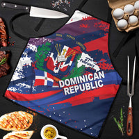 Dominican Republic Independence Day Apron 27th February Coat Of Arms Grunge Texture