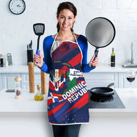 Dominican Republic Independence Day Apron 27th February Coat Of Arms Grunge Texture