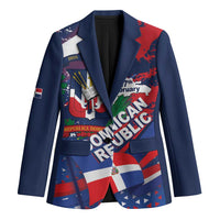 Dominican Republic Independence Day Blazer 27th February Coat Of Arms Grunge Texture