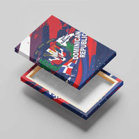 Dominican Republic Independence Day Canvas Wall Art 27th February Coat Of Arms Grunge Texture
