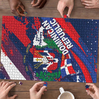 Dominican Republic Independence Day Puzzle 27th February Coat Of Arms Grunge Texture