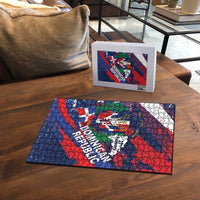 Dominican Republic Independence Day Puzzle 27th February Coat Of Arms Grunge Texture