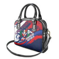Dominican Republic Independence Day Shoulder Handbag 27th February Coat Of Arms Grunge Texture