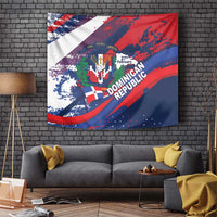 Dominican Republic Independence Day Tapestry 27th February Coat Of Arms Grunge Texture