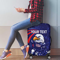 Custom USA Ice Hockey Luggage Cover United States Eagle Mascot