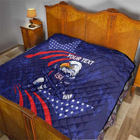Custom USA Ice Hockey Quilt United States Eagle Mascot