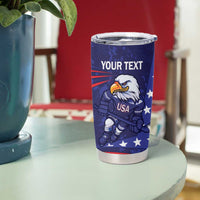 Custom USA Ice Hockey Tumbler Cup United States Eagle Mascot