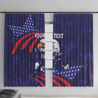 Custom USA Ice Hockey Window Curtain United States Eagle Mascot