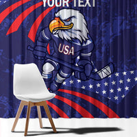Custom USA Ice Hockey Window Curtain United States Eagle Mascot