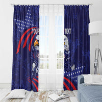 Custom USA Ice Hockey Window Curtain United States Eagle Mascot