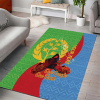 Personalised Eritrea Independence Day Area Rug Shida Shoes One People One Heart
