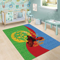 Personalised Eritrea Independence Day Area Rug Shida Shoes One People One Heart