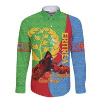 Personalised Eritrea Independence Day Long Sleeve Button Shirt Shida Shoes One People One Heart