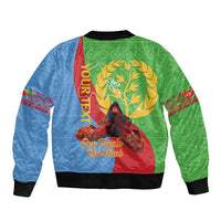 Personalised Eritrea Independence Day Sleeve Zip Bomber Jacket Shida Shoes One People One Heart