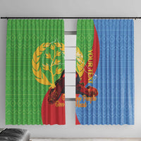 Personalised Eritrea Independence Day Window Curtain Shida Shoes One People One Heart