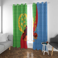 Personalised Eritrea Independence Day Window Curtain Shida Shoes One People One Heart