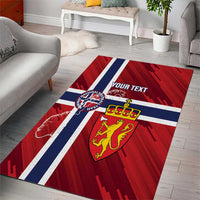 Custom Norway Football Area Rug Come On Kongeriket Norge