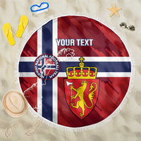 Custom Norway Football Beach Blanket Come On Kongeriket Norge