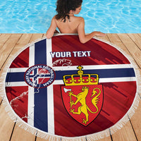 Custom Norway Football Beach Blanket Come On Kongeriket Norge