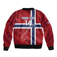 Custom Norway Football Bomber Jacket Come On Kongeriket Norge
