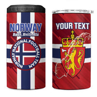 Custom Norway Football 4 in 1 Can Cooler Tumbler Come On Kongeriket Norge