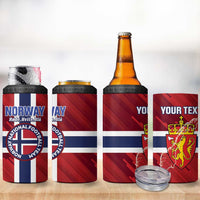 Custom Norway Football 4 in 1 Can Cooler Tumbler Come On Kongeriket Norge