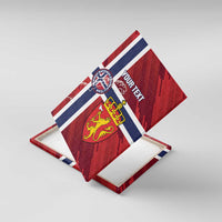 Custom Norway Football Canvas Wall Art Come On Kongeriket Norge