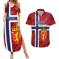 Custom Norway Football Couples Matching Summer Maxi Dress and Hawaiian Shirt Come On Kongeriket Norge