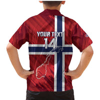 Custom Norway Football Family Matching Mermaid Dress and Hawaiian Shirt Come On Kongeriket Norge