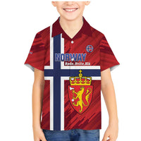 Custom Norway Football Family Matching Mermaid Dress and Hawaiian Shirt Come On Kongeriket Norge