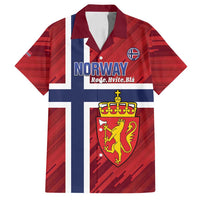 Custom Norway Football Family Matching Off Shoulder Short Dress and Hawaiian Shirt Come On Kongeriket Norge