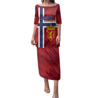 Custom Norway Football Family Matching Puletasi and Hawaiian Shirt Come On Kongeriket Norge