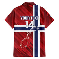 Custom Norway Football Hawaiian Shirt Come On Kongeriket Norge