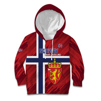 Custom Norway Football Kid Hoodie Come On Kongeriket Norge