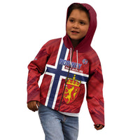 Custom Norway Football Kid Hoodie Come On Kongeriket Norge