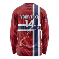 Custom Norway Football Long Sleeve Shirt Come On Kongeriket Norge