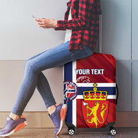 Custom Norway Football Luggage Cover Come On Kongeriket Norge