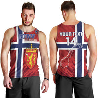 Custom Norway Football Men Tank Top Come On Kongeriket Norge