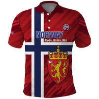 Custom Norway Football Polo Shirt Come On Kongeriket Norge
