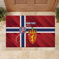 Custom Norway Football Rubber Doormat Come On Kongeriket Norge