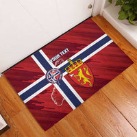 Custom Norway Football Rubber Doormat Come On Kongeriket Norge