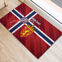 Custom Norway Football Rubber Doormat Come On Kongeriket Norge