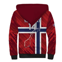 Custom Norway Football Sherpa Hoodie Come On Kongeriket Norge