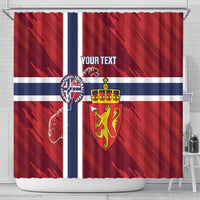 Custom Norway Football Shower Curtain Come On Kongeriket Norge