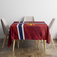Custom Norway Football Tablecloth Come On Kongeriket Norge