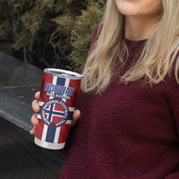 Custom Norway Football Tumbler Cup Come On Kongeriket Norge