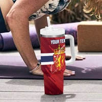 Custom Norway Football Tumbler With Handle Come On Kongeriket Norge