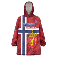 Custom Norway Football Wearable Blanket Hoodie Come On Kongeriket Norge