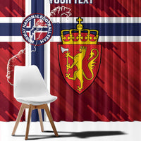 Custom Norway Football Window Curtain Come On Kongeriket Norge